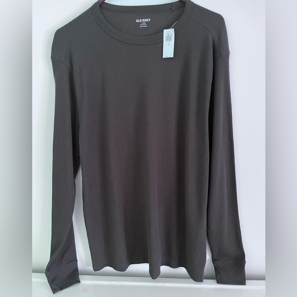 Old Navy Men’s Long Sleeve Waffle Thermal Shirt Size Large Tall NEW Fall Style